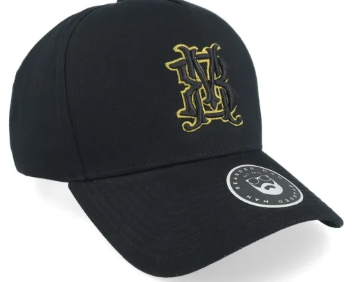 Adjustable-Bearded Man Monogram Curved A-Frame Black Adjustable -