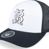 Trucker-Bearded Man Monogram Retro Black/White/Black Trucker -