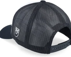 Trucker-Bearded Man Monogram Retro Black/White/Black Trucker -