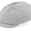 Online MJM Hats Montreal 41 Linen/Cotton Mix Grey Flat Cap -