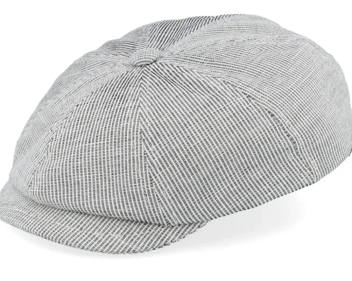 Online MJM Hats Montreal 41 Linen/Cotton Mix Grey Flat Cap -