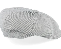 Online MJM Hats Montreal 41 Linen/Cotton Mix Grey Flat Cap -
