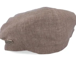 Best MJM Hats Montreal Linen Brown Flat Cap -