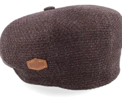 Outlet MJM Hats Montreal Virgin Wool Brown Flat Cap -