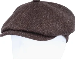 Outlet MJM Hats Montreal Virgin Wool Brown Flat Cap -