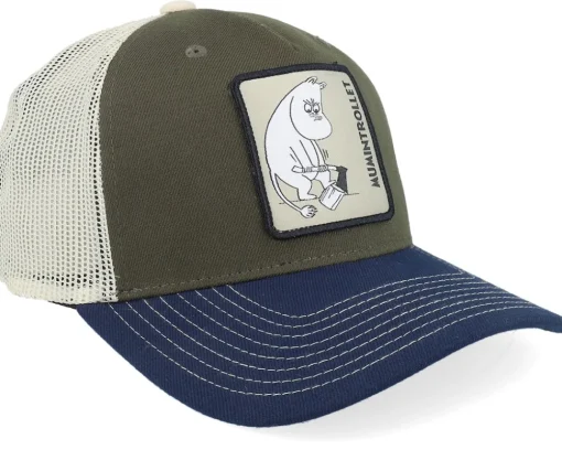 Trucker-SQRTN Moomin Patch Olive/Navy/Beige Trucker -