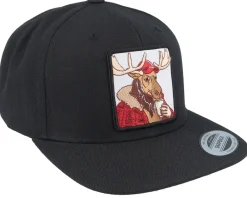 Sale Hunter Moose Coffee Black Snapback -