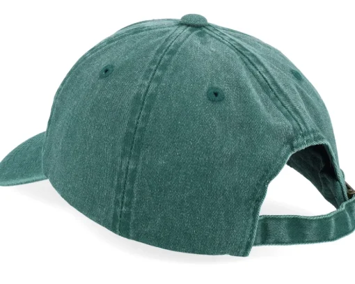 Dad Cap-Wild Spirit Mountain & Sunrise Washed Bottle Green Dad Cap -