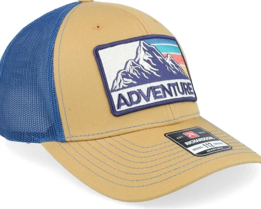 Trucker-Wild Spirit Mountain Adventure Patch Biscuit/True Blue Trucker -