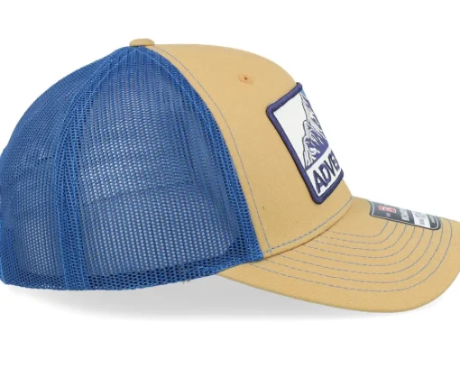 Trucker-Wild Spirit Mountain Adventure Patch Biscuit/True Blue Trucker -