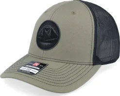 Trucker-Wild Spirit Mountain And Eagle Black Patch Loden/Black Trucker -