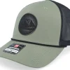 Trucker-Wild Spirit Mountain And Eagle Black Patch Loden/Black Rope A-frame Trucker -
