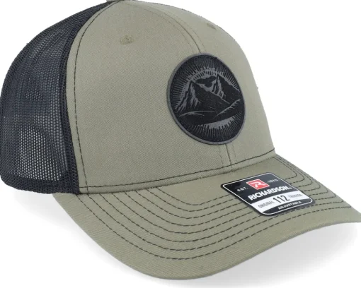 Trucker-Wild Spirit Mountain And Eagle Black Patch Loden/Black Trucker -