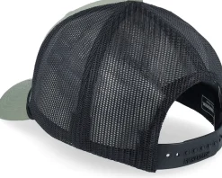 Trucker-Wild Spirit Mountain And Eagle Black Patch Loden/Black Rope A-frame Trucker -