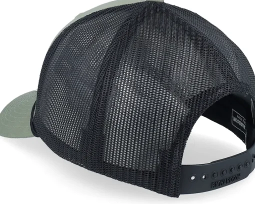 Trucker-Wild Spirit Mountain And Eagle Black Patch Loden/Black Rope A-frame Trucker -