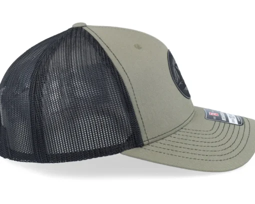 Trucker-Wild Spirit Mountain And Eagle Black Patch Loden/Black Trucker -