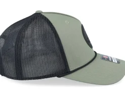 Trucker-Wild Spirit Mountain And Eagle Black Patch Loden/Black Rope A-frame Trucker -