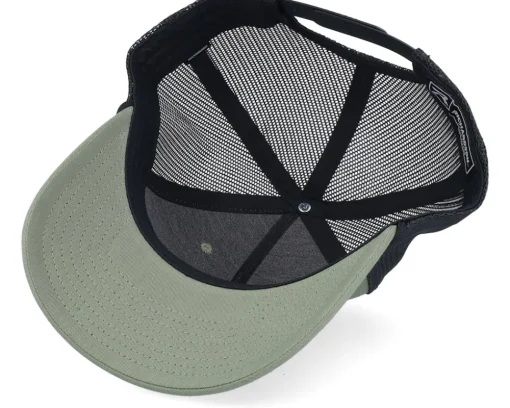 Trucker-Wild Spirit Mountain And Eagle Black Patch Loden/Black Rope A-frame Trucker -