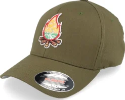 Flexfit-Wild Spirit Mountain Camp Fire Olive Flexfit - Green