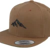 Snapback-Wild Spirit Mountain 3d Black/Tan Snapback - Brown