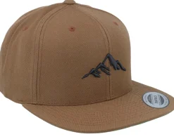 Snapback-Wild Spirit Mountain 3d Black/Tan Snapback - Brown