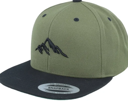 Snapback-Wild Spirit Mountain 3d Black/Tan Snapback - Brown