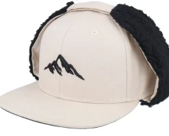 Earflap-Wild Spirit Mountain 3d Canvas Flatbrim /Black Earflap - Beige