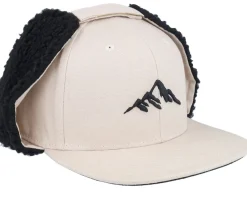 Earflap-Wild Spirit Mountain 3d Canvas Flatbrim /Black Earflap - Beige