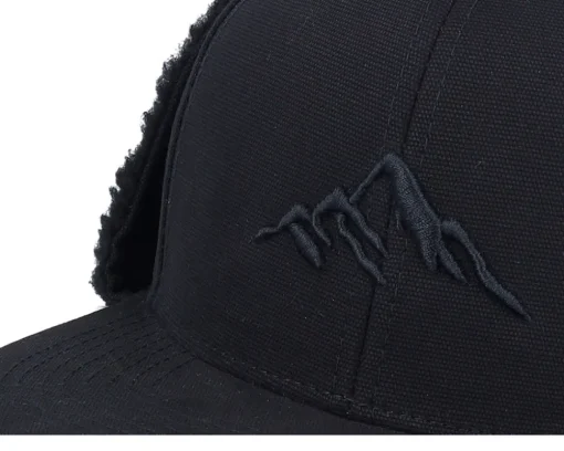 Earflap-Wild Spirit Mountain 3d Canvas Flatbrim / Earflap - Black