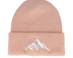 Cuff Beanies-Wild Spirit Mountain 3d Peach Soft Deep Cuff - Pink