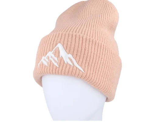 Cuff Beanies-Wild Spirit Mountain 3d Peach Soft Deep Cuff - Pink