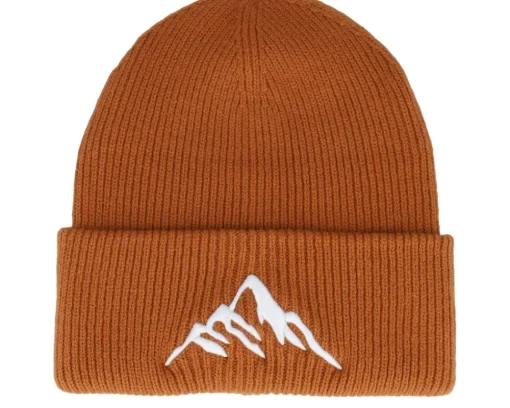 Cuff Beanies-Wild Spirit Mountain 3d Pumpkin Soft Deep Cuff - Orange