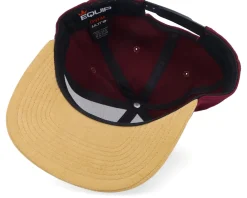 Snapback-Wild Spirit Mountain Forest Logo Box Suede Maroon Snapback -