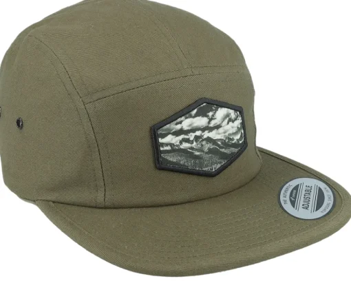 5-Panel-Wild Spirit Mountains And Forest Patch Olive 5-panel -