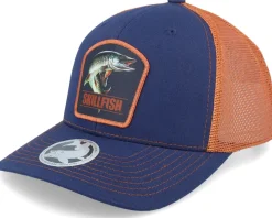 Trucker-Skillfish Muskellunge Muskie Navy/Burnt Orange Contrast -