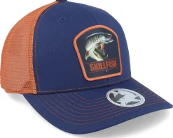 Trucker-Skillfish Muskellunge Muskie Navy/Burnt Orange Contrast -