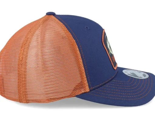 Trucker-Skillfish Muskellunge Muskie Navy/Burnt Orange Contrast -