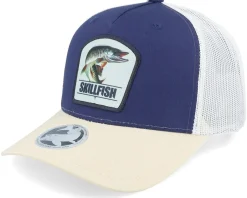 Trucker-Skillfish Muskellunge Muskie Navy/Ivory/Golden Trucker -