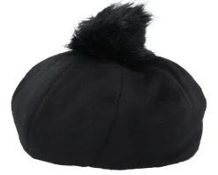 Clearance Brixton Natalie Oversized Black Pom Beret -