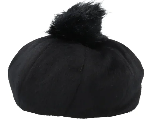 Clearance Brixton Natalie Oversized Black Pom Beret -