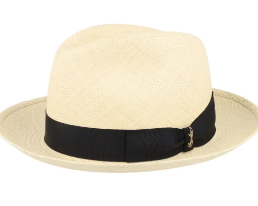 Straw Hat-Borsalino Natural Panama Hat -
