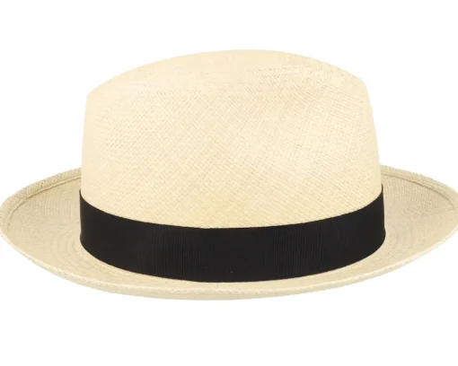 Straw Hat-Borsalino Natural Panama Hat -