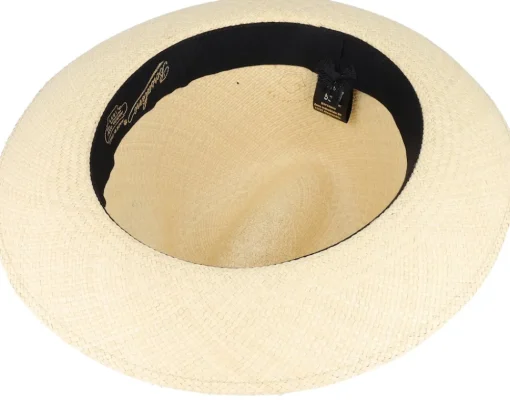 Straw Hat-Borsalino Natural Panama Hat -