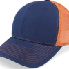 Trucker | Blanks-Equip Navy/Burnt Orange Contrast Stitch Trucker - Blue