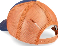 Trucker | Blanks-Equip Navy/Burnt Orange Contrast Stitch Trucker - Blue