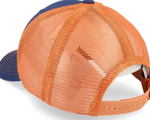 Trucker | Blanks-Equip Navy/Burnt Orange Contrast Stitch Trucker - Blue
