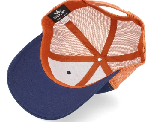 Trucker | Blanks-Equip Navy/Burnt Orange Contrast Stitch Trucker - Blue