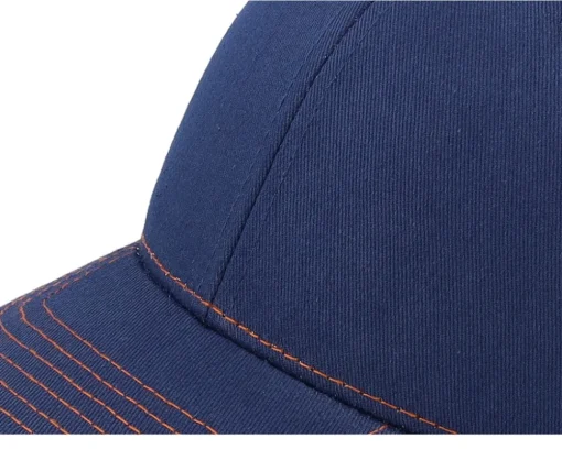 Trucker | Blanks-Equip Navy/Burnt Orange Contrast Stitch Trucker - Blue