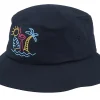 Buckets-Iconic Neon Summer Beach Flamingo Black Bucket -