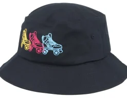 Buckets-Iconic Neon Summer Retro Roller Skates Black Bucket